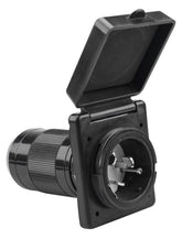 Makerz 0 96 50A Waterproof RV Power Inlet - Rated 125/250V / 50 Amp / 12500W, NEMA SS2-50P Connector